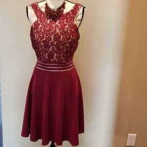 NWT Wine/Burgandy Formal Dress Jrs large/Ladies M